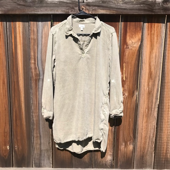 Sneak Peek Dresses & Skirts - Sneak Peek | Tencel Olive Green Dress